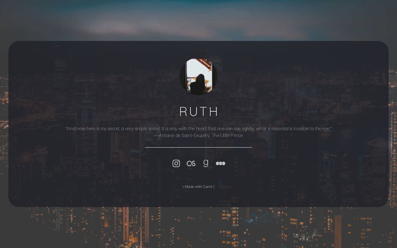 Carrd profile picture for @ruthless